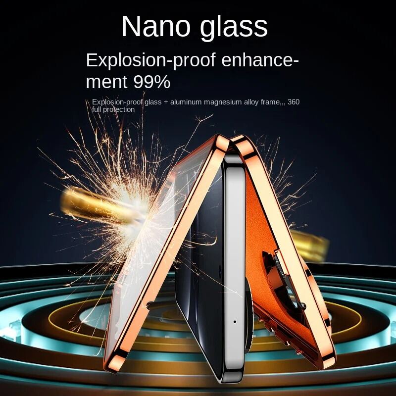 Etui na OnePlus ACE 2 3 3V 11 12 13 Pro, Aluminiowy Bumper z Bokami z Hartowanego Szkła i Skórzanym Tyłem, Bumpery na Telefon