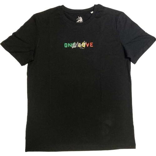 Bob Marley Unisex Adult One Love Portrait Embroidered T-Shirt M noir