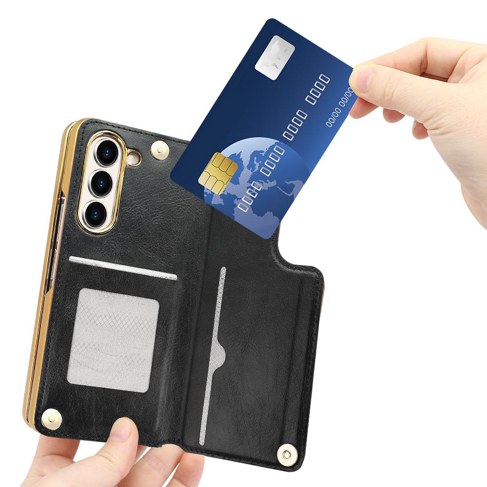 VIETAO PU Leather Z Fold 7 Phone Case With Pen Slot, Cards Wallet Holder,Hand Strap Compatible With Samsung Galaxy Z Fold 6 5 4