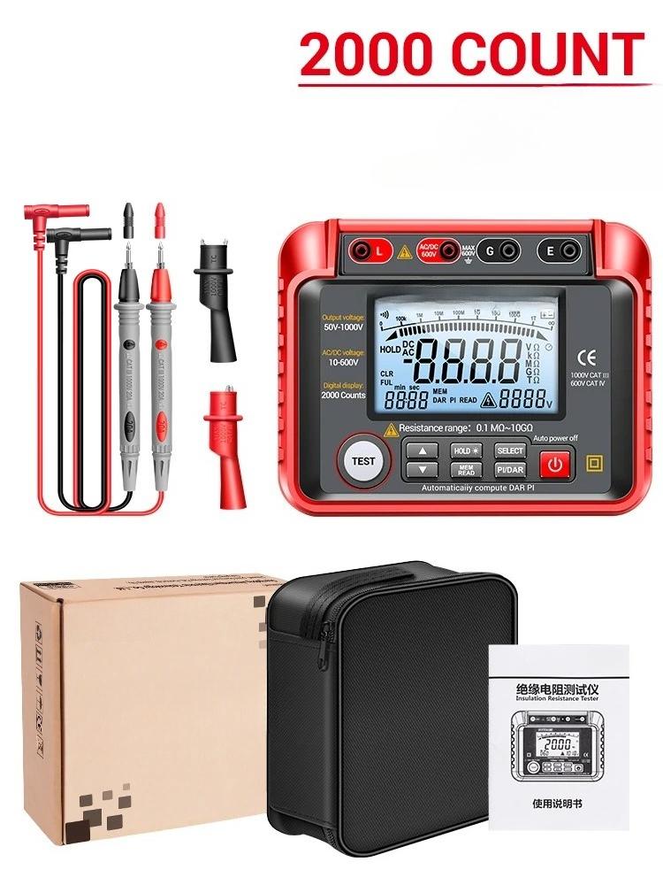 Digital Megohmmeter Meters Insulation Earth Resistance Meters Tester cable High Voltage Voltmeter Meter