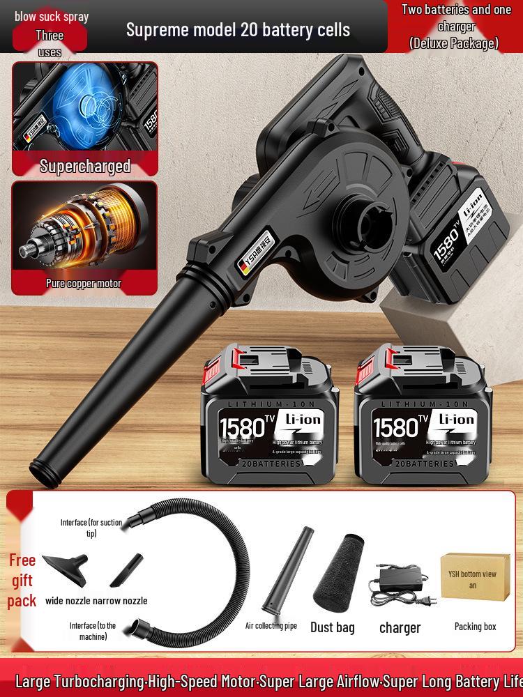 Eagle Vision Rechargeable High-Power Hair Dryer & Dust/Snow Blower with Lithium Battery for Home and Car Use