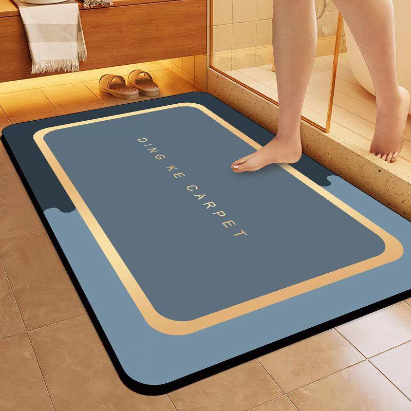 

Modern Simple Diatom Mud Floor Mat, Toilet, Quick-Drying, Dirt-Resistant Floor Mat, Bathroom Door Dirt-Resistant And Easy To Take Care Of Floor Mat 50*80cm