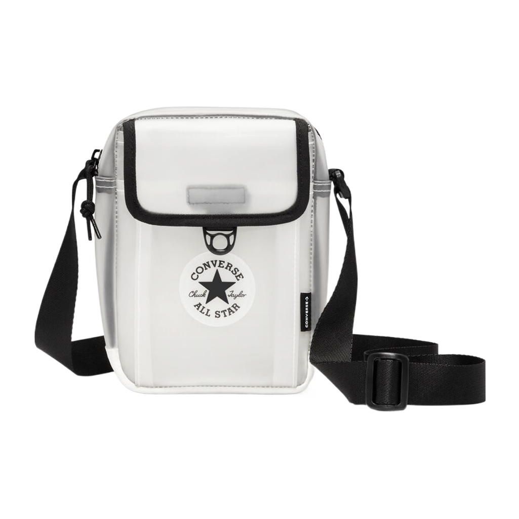 Converse Casual Fashion Brand Logo Zipper Closure Shoulder Crossbody Bag Unisex bags Vintage-White 10025353-A01 Vintage White