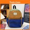 School Kids Backpack With Padded Straps And Color Block Design For Use Daily