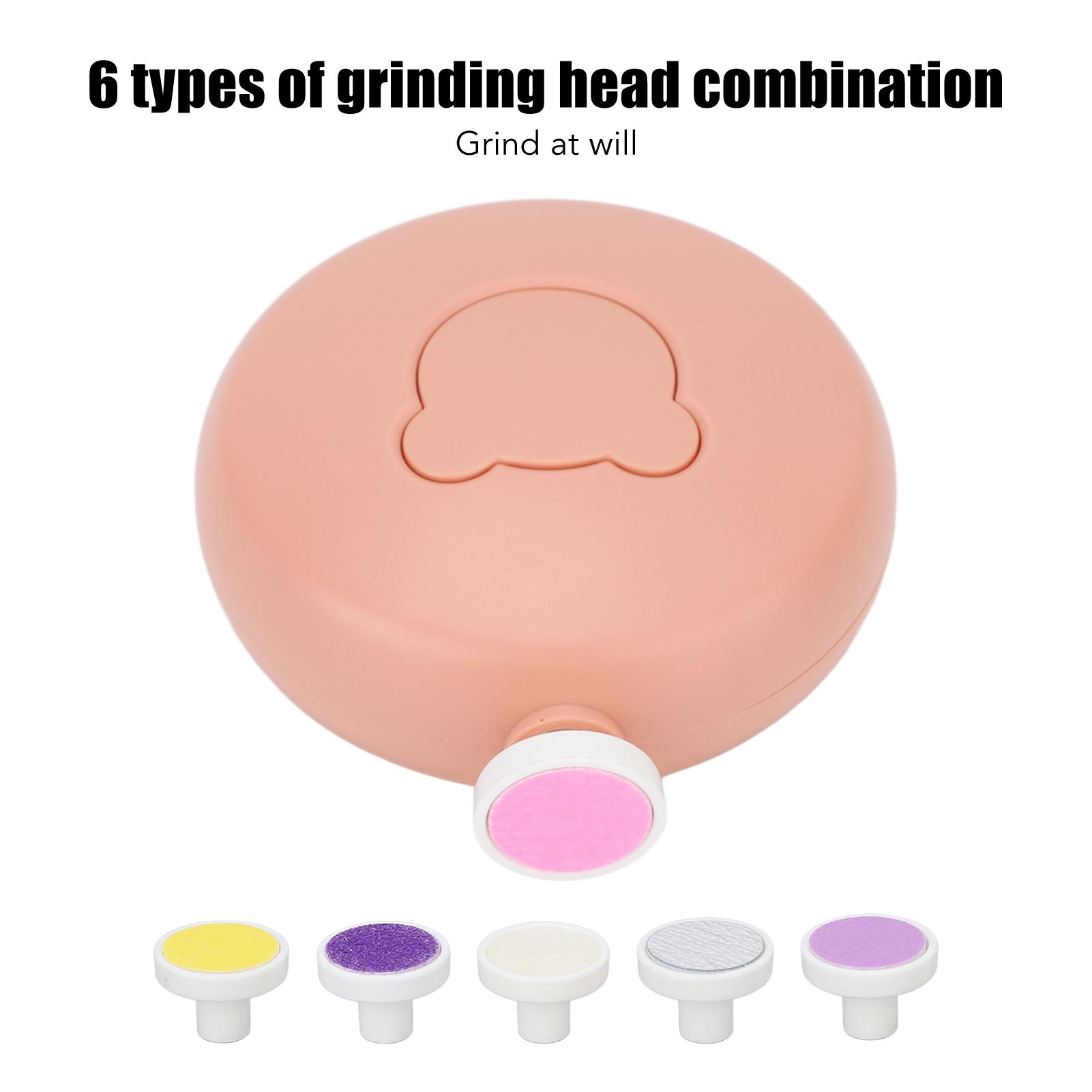 Электрический детский триммер для ногтей, набор инструментов для пилочки для ногтей, машинка для стрижки ногтей для младенцев с 6 шлифовальными головками