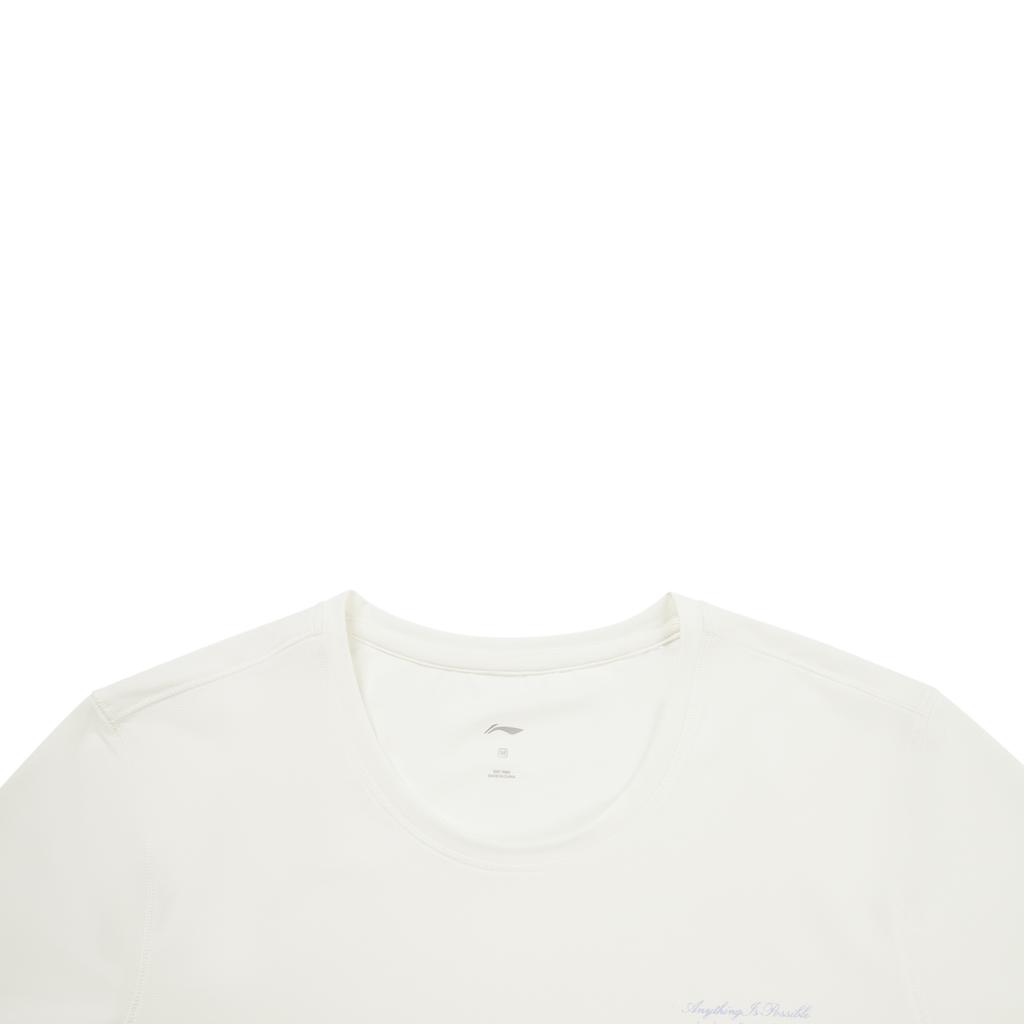 Li Ning Fitness Serie Lockere Passform Rundhalsausschnitt Logo Buchstabe T-Shirt Damen Oberteile ATSW334-1
