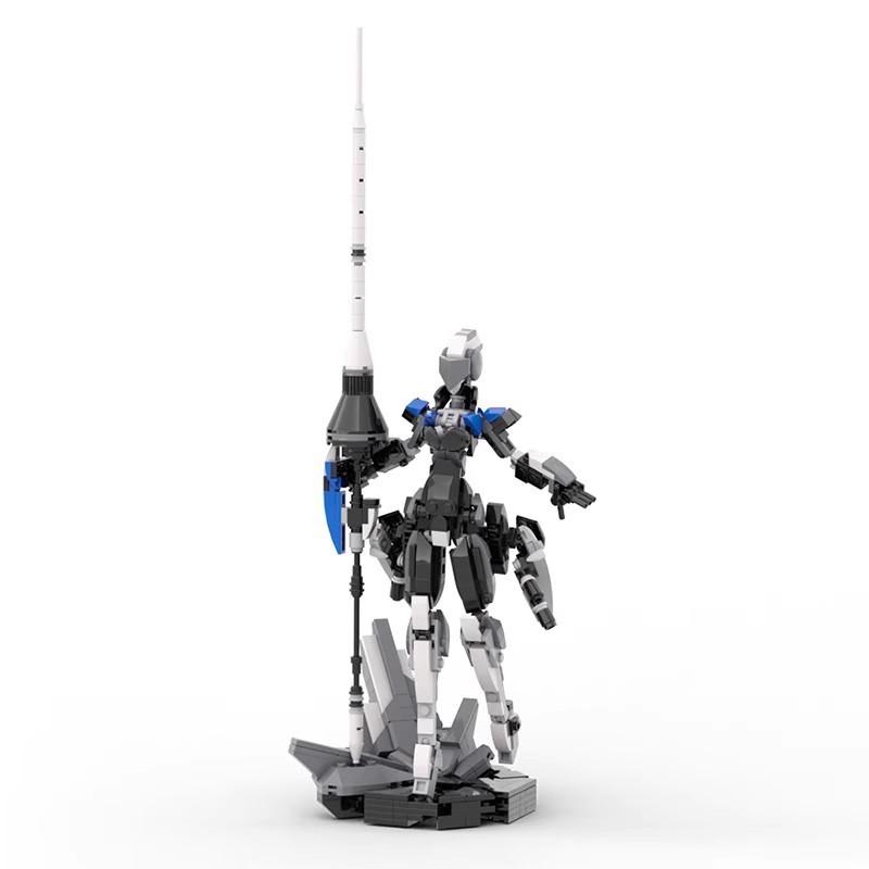 M Building Block Is Compatible With Lego Creative Ornaments Mecha Valkyrie, Mecha Mobile Warrior Girl Robot Ornaments