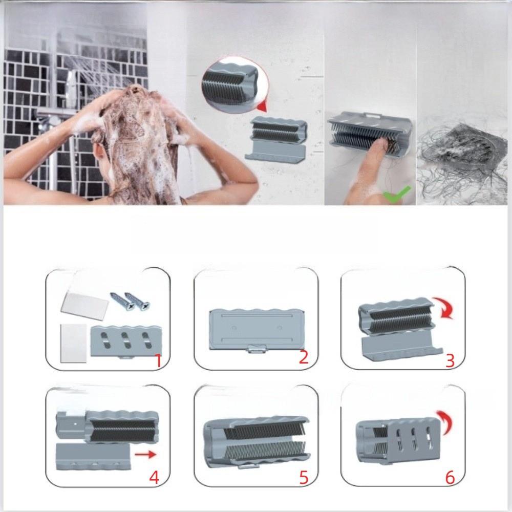 2in1 Bathroom Hair Catcher with Soap Holder Bathtub Hair Stopper Shower Hair Collector  For Home