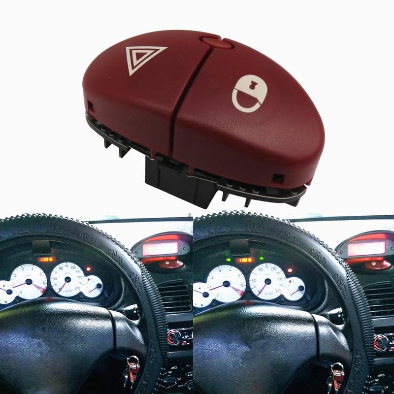 Hight Quality Hazard Warning Flasher Switch Dangerous Light Switch Button For Peugeot 206 2A/C CC 2D SW 2E/K  6554.L0 96373859YE