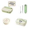 WORTHBUY Microwave 304 Stainless Steel Bento Lunch Box For Student 1500Ml Detachable Large Capacity Sealed Food Container Set