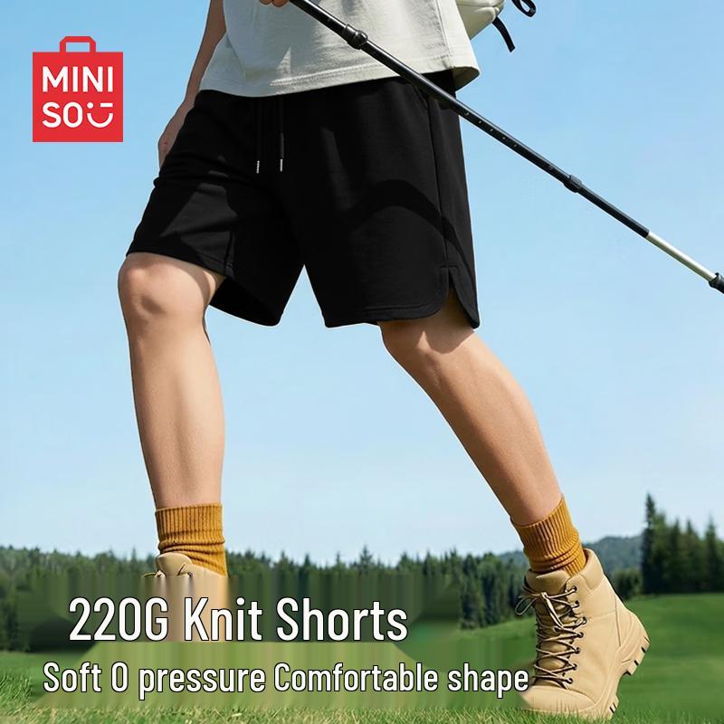 MINISO Men s Heavyweight Knit Athletic Casual Shorts L