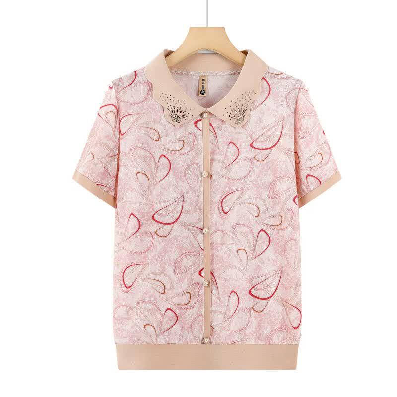 YUZHAOLIN 2026 Women's Summer Floral Print Short-Sleeve T-Shirt