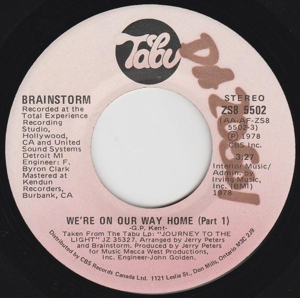 

7inch Record BRAINSTORM (5) - We re On Our Way Home ZS85502 Tabu Records 1978 Canada Soul/Funk Used