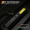 LED Keychain Flashlight Type C Rechargeable 550LM Portable Mini Torch Pocket Lantern Flood Work Light With Magnet For Emergency