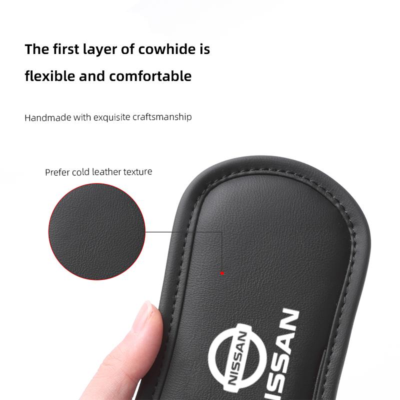 Car Knee Cushion Pad Leather Soft Memory Foam Leg Support Mat For Nissan Sylphy N7 Qashqai J11 J10 Teana Note Navara Juke Patrol