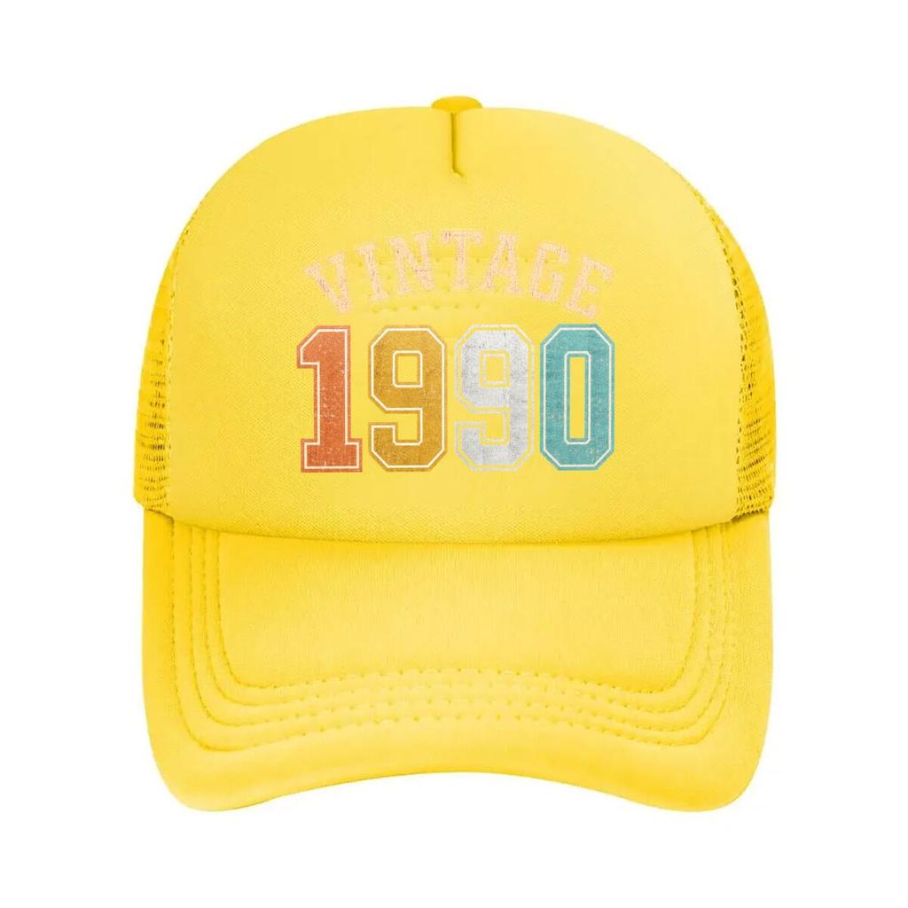 Vintage  Retro Year Graphic Mesh Baseball Cap For Womens Unisex FeUnisex Beach Dad Hat Hip Hop
