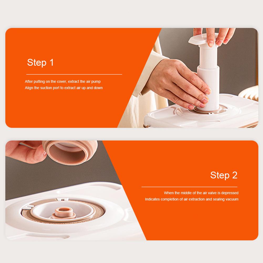 Vacuum Food Storage Box Vacuum Food Container Large Capacity Sealed Food Storage Box Fresh-Keeping Multifunction for Grains Rice