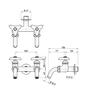 SANEI (Sanei) Double-outlet Home Faucet with Swivel Spout and Feeder Base, for Watering and Gardening, JIS Standard F13A-13