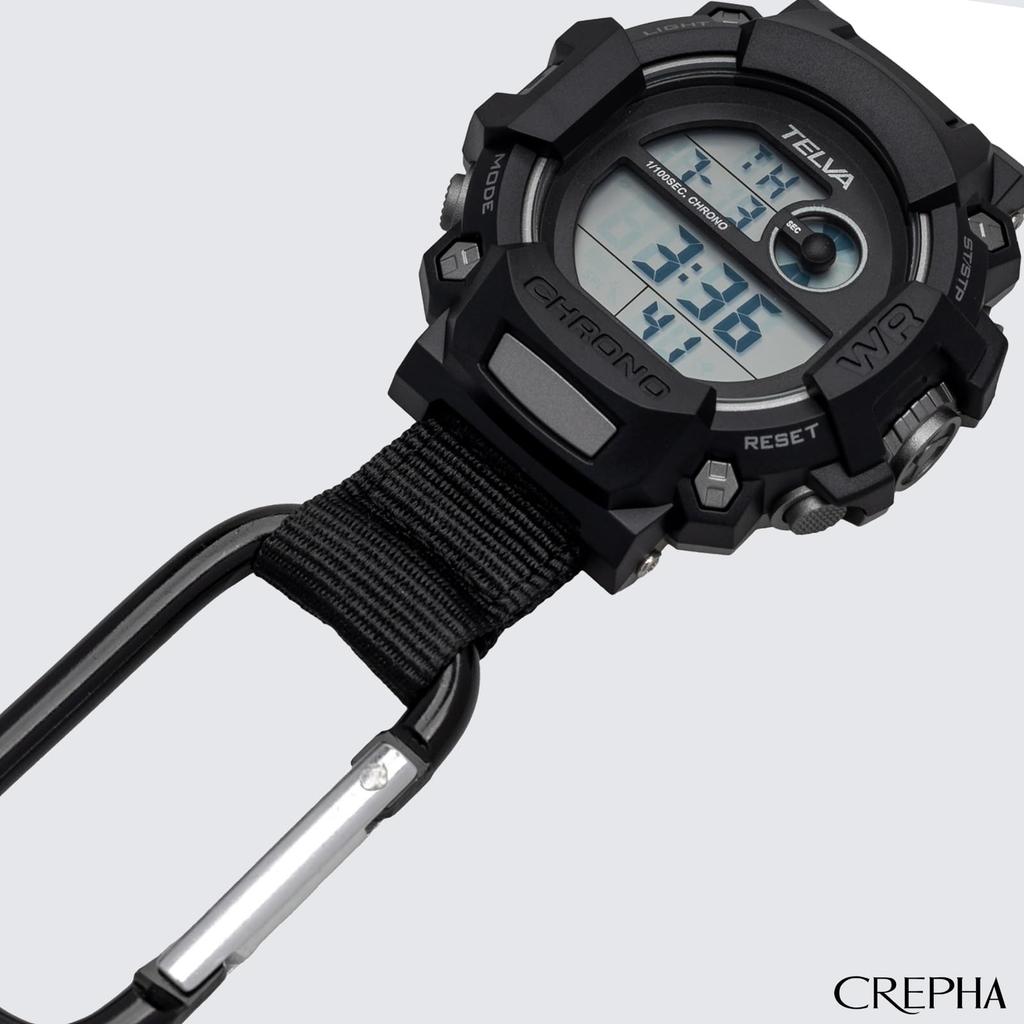 Klefer Pocket Keychain Carabiner Easy To Perfect for Outdoor and Men's Watch, Watch, Watch, Digital, Waterproof, Read, Activities, Hiking, Fishing,