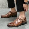 Summer Woven Leather Sandals for Men & Women - Plus Size, Solid Color Outdoor Beach Sandals