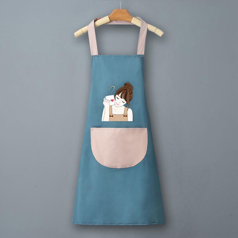 Waterproof & Oil-Proof PVC Logo Apron with Waistband for Kitchen and Catering