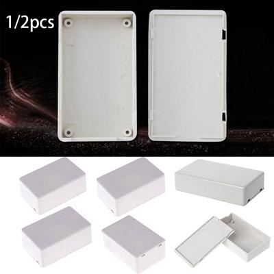 1/2 uds Plástico Impermeable Blanco/Gris Carcasa DIY Caja para Instrumentos Caja de Proyecto Electrónico de Plástico Suministros Eléctricos