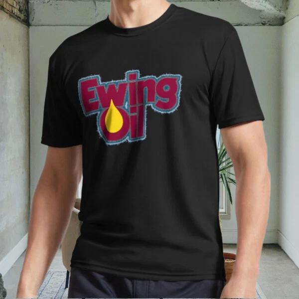 New Dallas Texas Ewing Oil Active Logo Men s Black T shirt Funny Size S to 5XL L