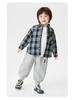 European Boys' Fleece-Lined Plaid Shirt - Autumn/Winter 2025 Kids' Thickened Top