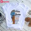 I Am A Strong Melanin Queen T Shirt Women Clothes African Black Girl History Month Female T-shirt Melanin Tee Shirt,Drop Ship