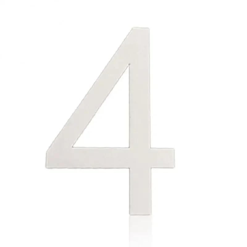 ZEXEF 3D Digits House Number Sticker Self Adhesive Door Plate Metal Sign Address Apartment Door Number Outdoor House Number