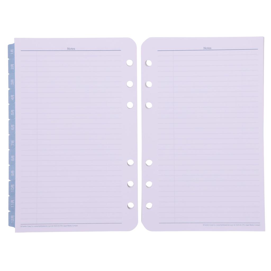 Franklin Planner Original Weekly Refill, 12-Month Edition, Starting July 2024, Compact, 86184
