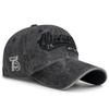 Men's Retro Washed Baseball Cap - European & American Style Embroidered Duckbill Sunshade