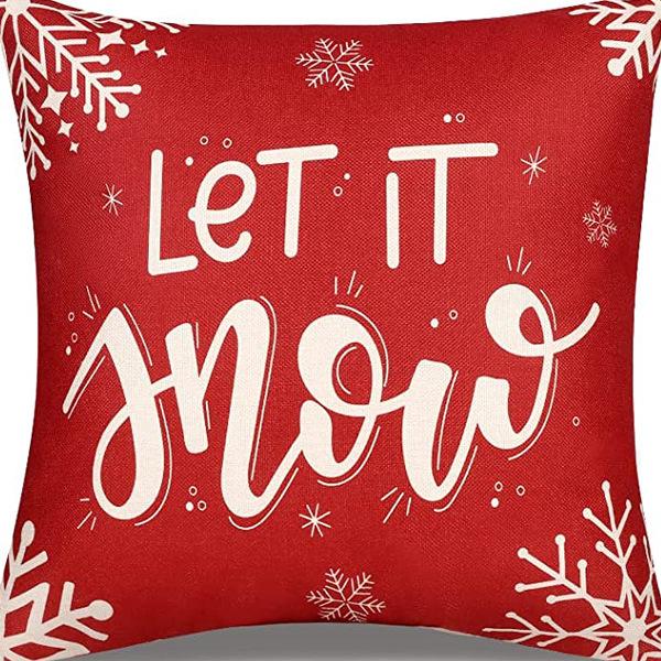 Neuer Weihnachts-Kissenbezug Elch Schneeflocken Festliche Dekoration Zuhause Sofa Wohnzimmer Kissen Kissen