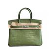 Foggy Crocodile Pattern Platinum Inner Seam Steel Hardware High-quality Dukpu Motorcycle Hand-held Fashionable Women's Bag Light Luxury