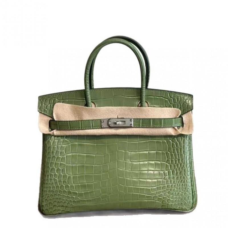 Foggy Crocodile Pattern Platinum Inner Seam Steel Hardware High-quality Dukpu Motorcycle Hand-held Fashionable Women's Bag Light Luxury
