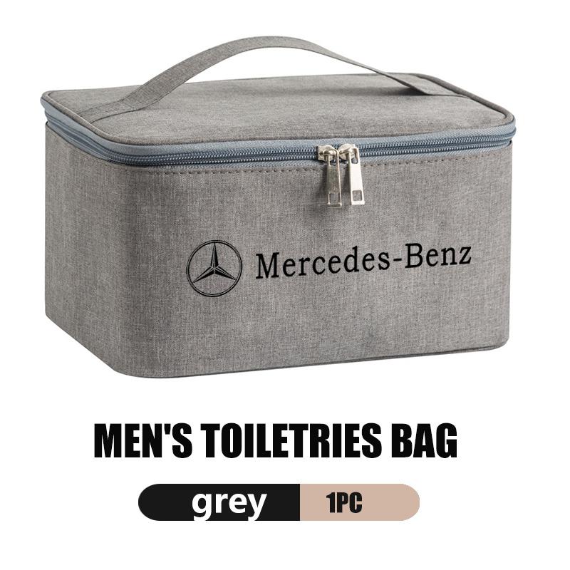For Benz Men Makeup Bag Make Up Case Bathroom Toiletry Pouch Storage Accessories AMG VIANO GLB GLC W108 W124 W126 W169 W176 GLE
