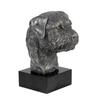Border Terrier - Figur auf Marmor, mit silbernem Metall überzogen, handgefertigt, Marke Art-Dog
