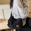 Washed Canvas Multi-zipper Messenger Bag Women's Shoulder Bag