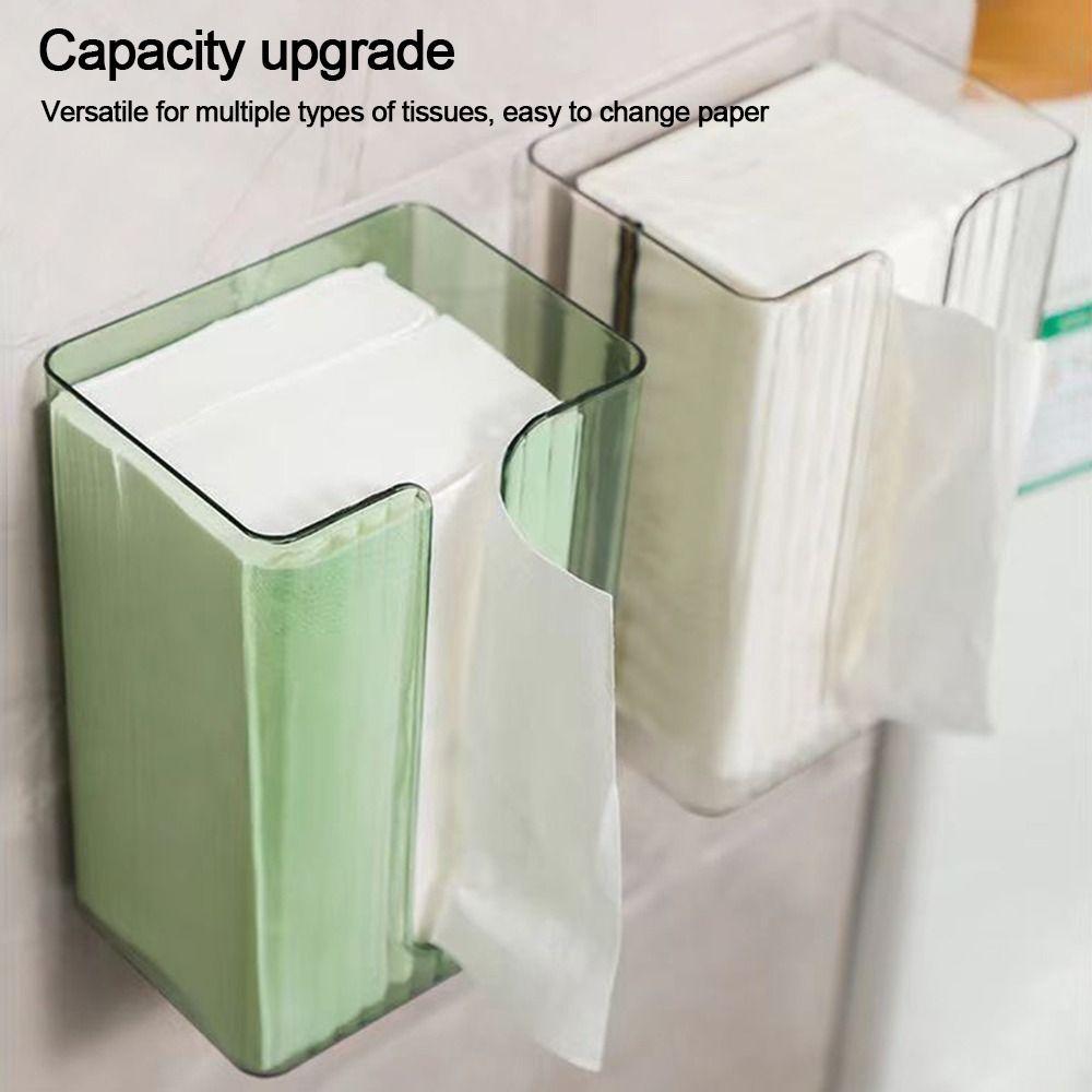 Light Luxury Napkin Holder Wall-Mounted Facial Paper Organiser Tissue Box  for Kitchen Bathroom
