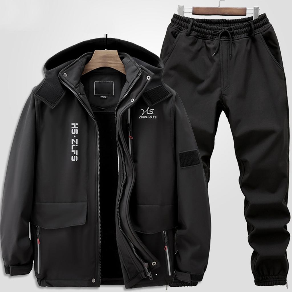 Pánská fleecová bunda oblek větruodolný a voděodolný venkovní mrazuvzdorný teplý bavlněný kabát zesílený oblek