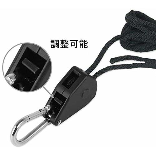 LUCKYBEE 1/8" Rope Ratchet, Adjustable, Easy to Use, with Hooks, Packing Straps, 150 lbs Load Capacity, Full Locking, Secures and Secures for Moving a