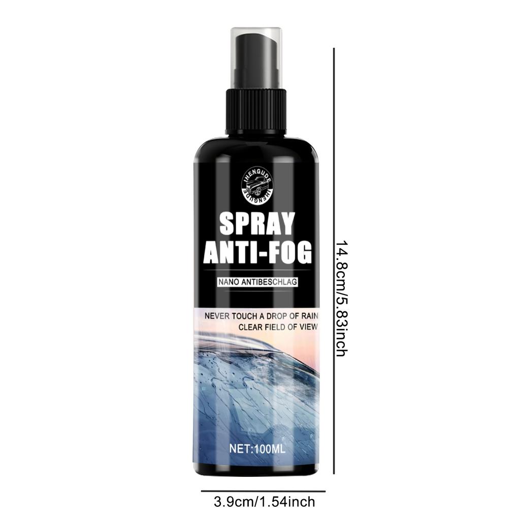 Nano Anti-Fog Glass Spray, Used for Clear Vision Anti-Fogging On Car Windows, Helmets, Windshields, and Interior Windows, Quick-Drying Liquid