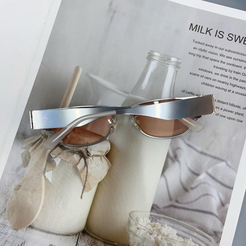 Vintage Fashion Metal Small Frame Cat Eye Sunglasses Women For Men Sun Glasses Punk Luxury Brand Designer Hip Hop Eyeglasses