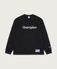 CHAMPION Track Logo Loose Fit Jog Tag Long Sleeve T-Shirt Black