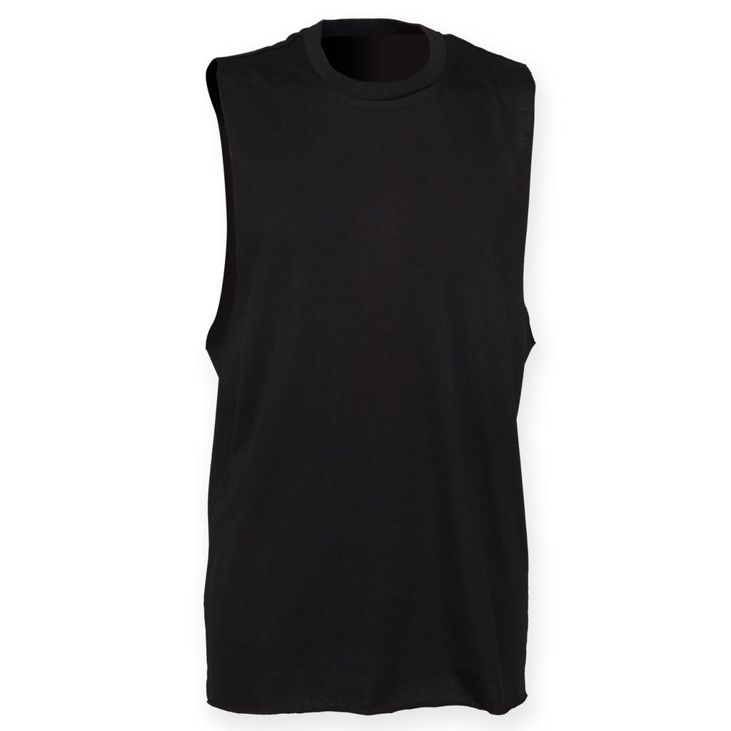 SF Men Mens High-Neck Slash Armhole Vest Top