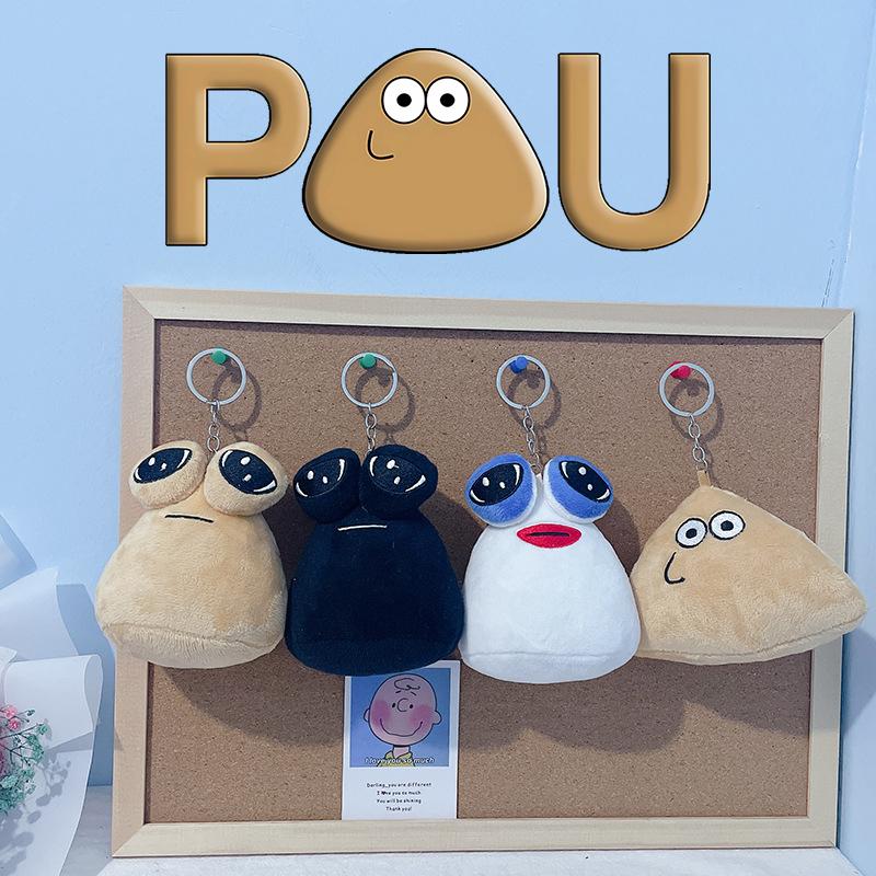 10cm Game My Pet Alien Pou Plush Keychain Furdiburb Emotion Alien Plushie Stuffed Animal Pou Doll For Kids Birthday Gift