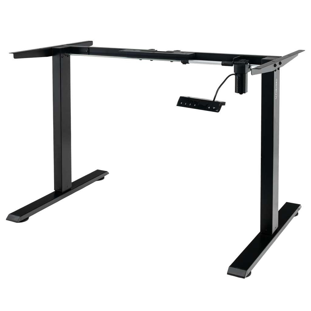 Furvero 1-motor Electric Adjustable Desk Frame (max Countertop. 120-140 X 60-70 Cm) Black N