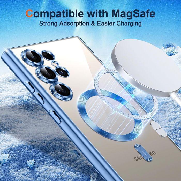 Kryt pro Samsung Galaxy S25 Ultra - s magnetickým kroužkem - Modrý + 2 tvrzená skla - BOOLING®