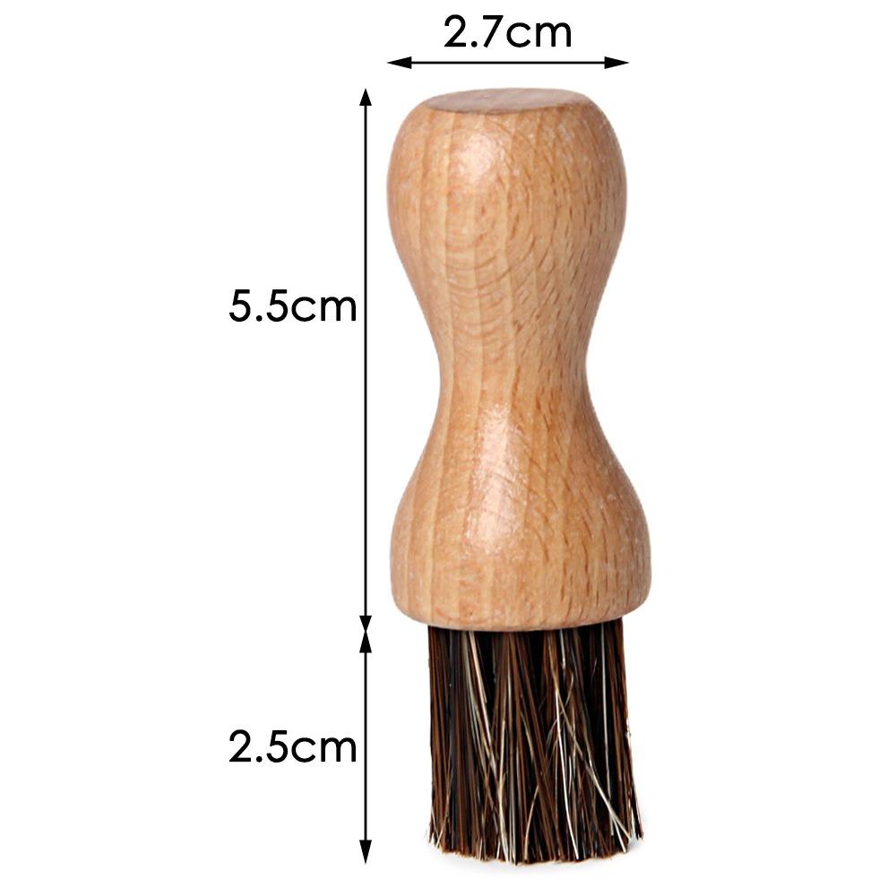 

Wooden Handle Horsehair Shoe Care Brush Eco Friendly Dust Removal Kitchen Cleaning Brush Multifunction Durable Dish Brush колір старого дерева