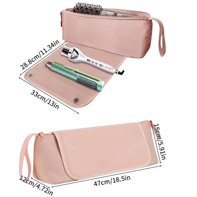 2-In-1 Hair Tools Travel Bag For Flat Irons, Straighteners, Curling Iron, And Haircare Accessories, With Interior Pockets